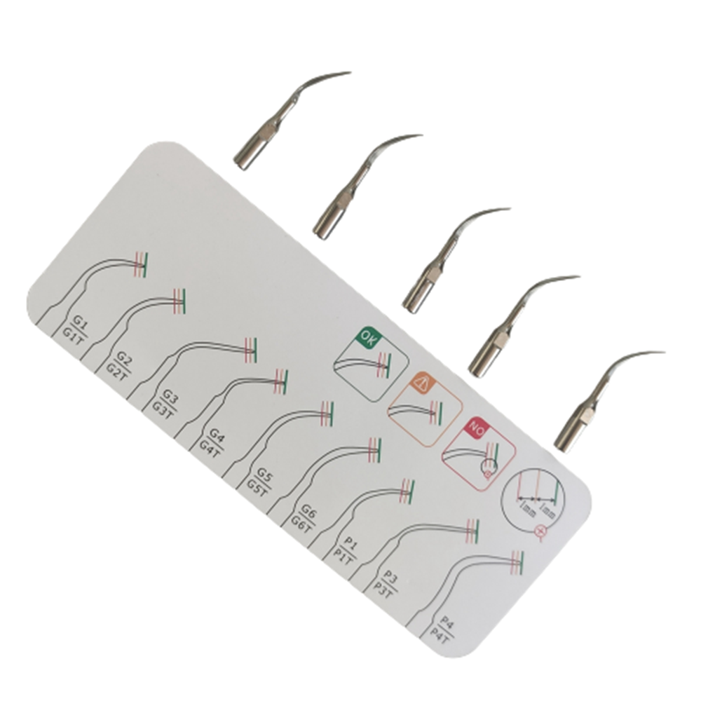 Teeth Whitening Shade Guide - 5PCS Dental Scaler Tips Fit EMS