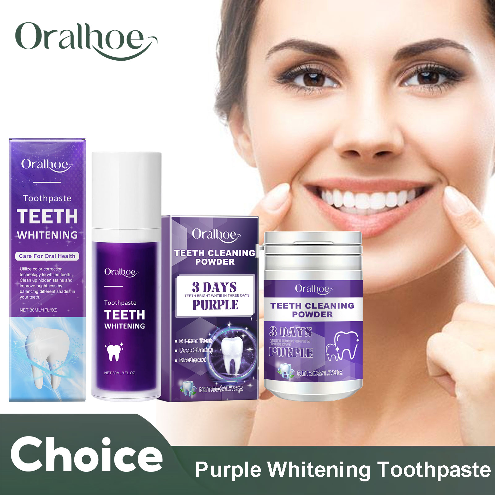 Teeth Whitening Clinic - Purple Corrector Teeth Whitening Toothpaste Deep