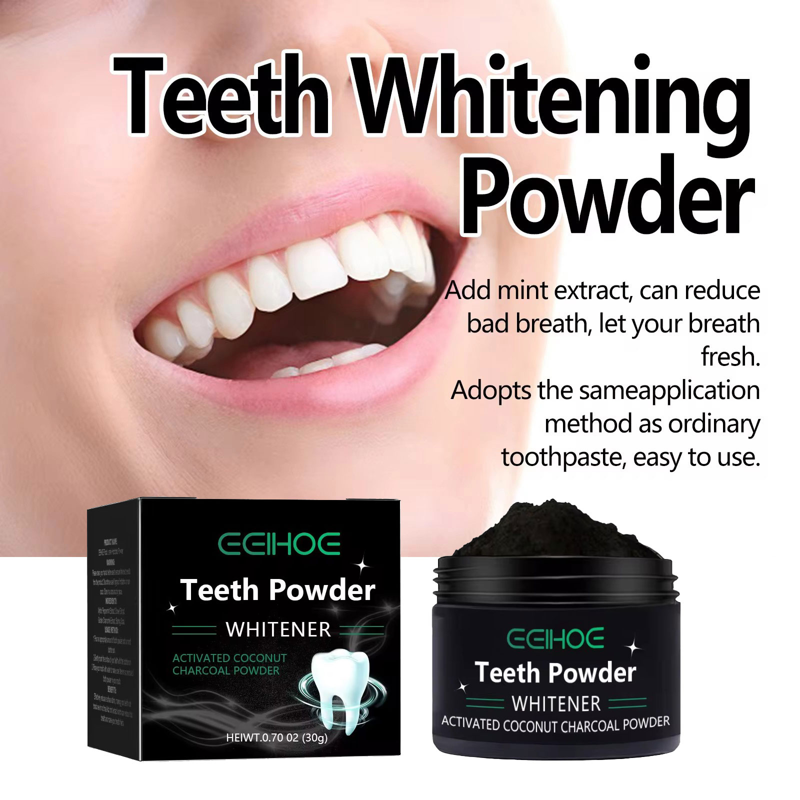 EELHOE Charcoal Powder for Tee - Teeth Whitening Charcoal Powder 评论和价格