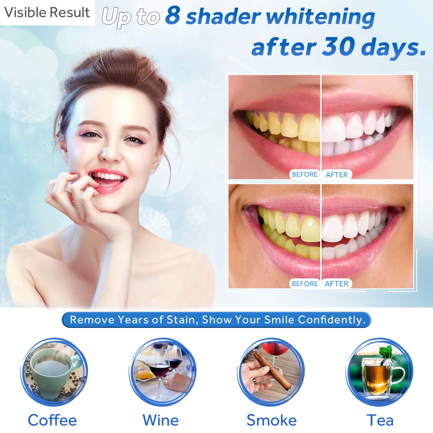 Teeth Whitening Gel Refill Syr - Teeth Whitening Charcoal Powder 评论和价格