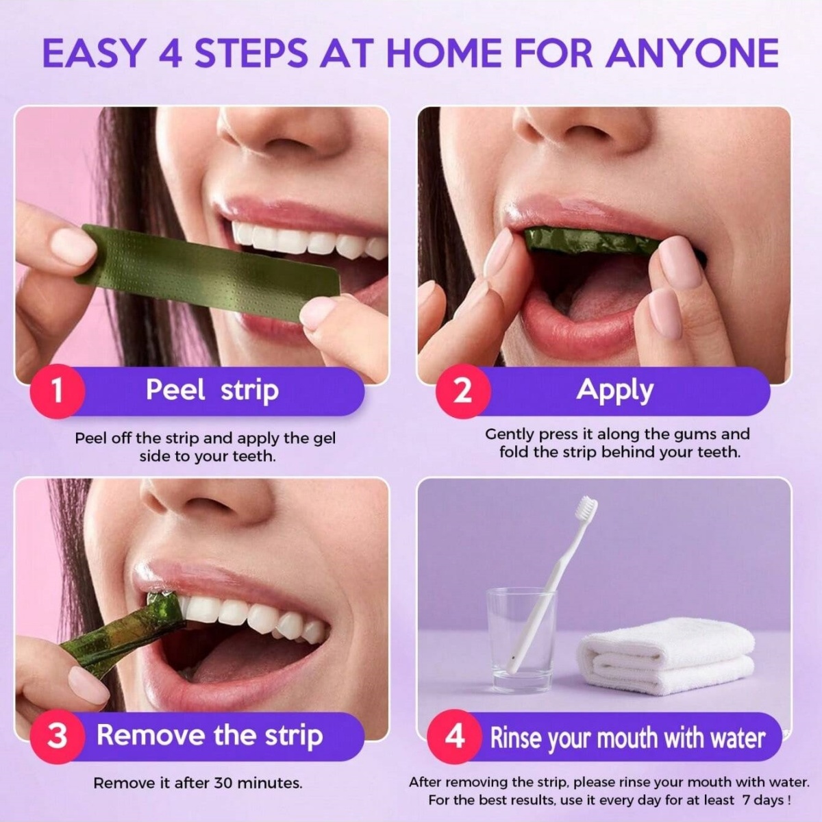 Deluxe Whitening Teeth Sticker - Teeth Whitening Hydrogen Peroxide 评论和价格
