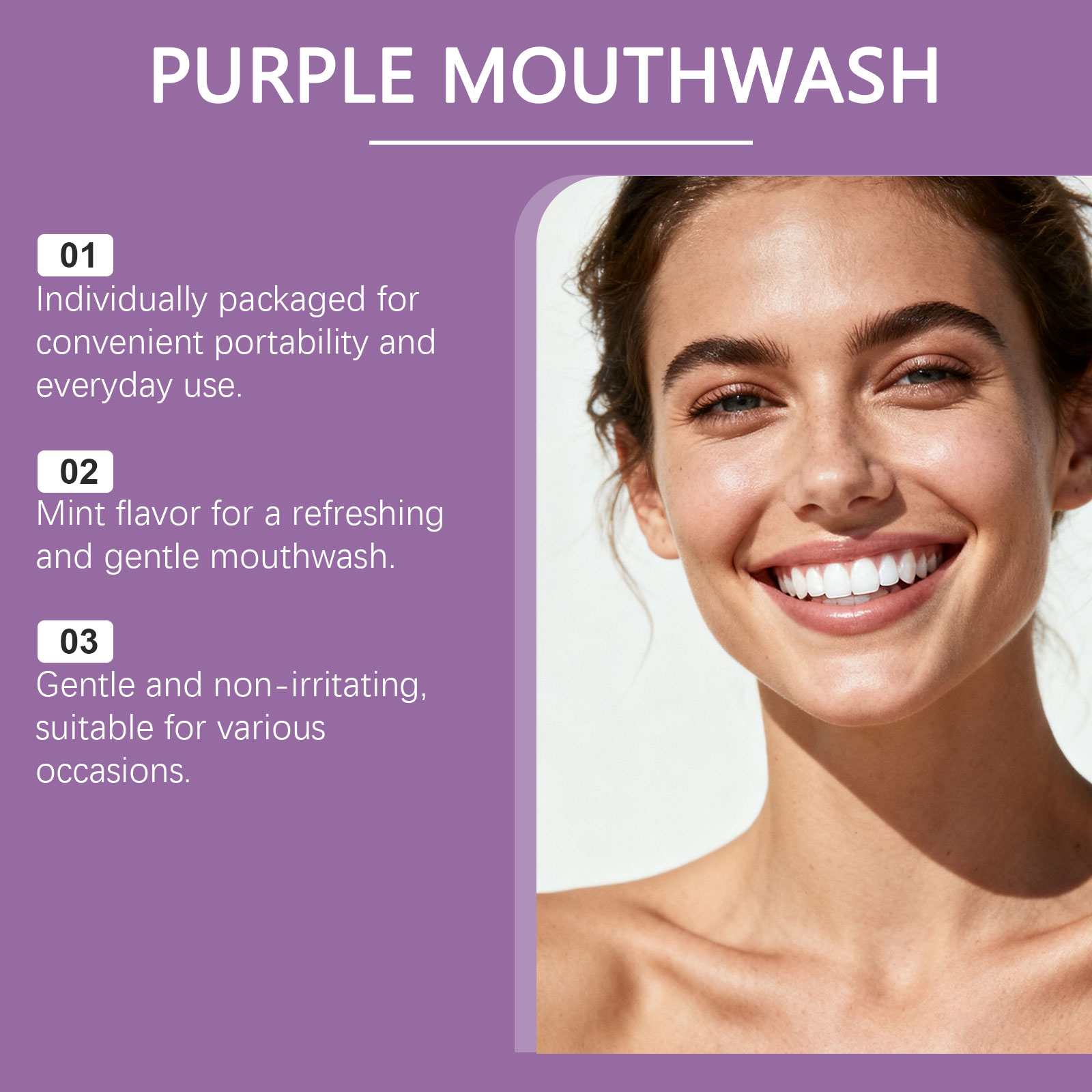 Purple Mouthwash Strips Suppor - Teeth Whitening Promotion 评论和价格