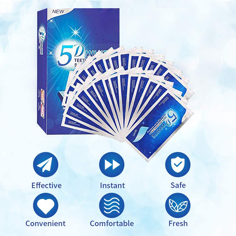 5D White Teeth Whitening Strip - Teeth Whitening Hydrogen Peroxide 评论和价格