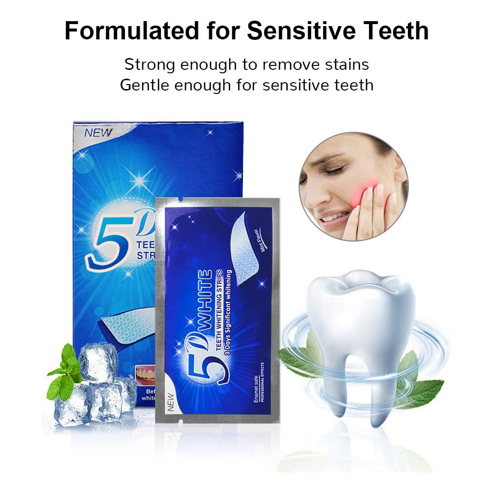 5D White Teeth Whitening Strip - Teeth Whitening Hydrogen Peroxide 评论和价格